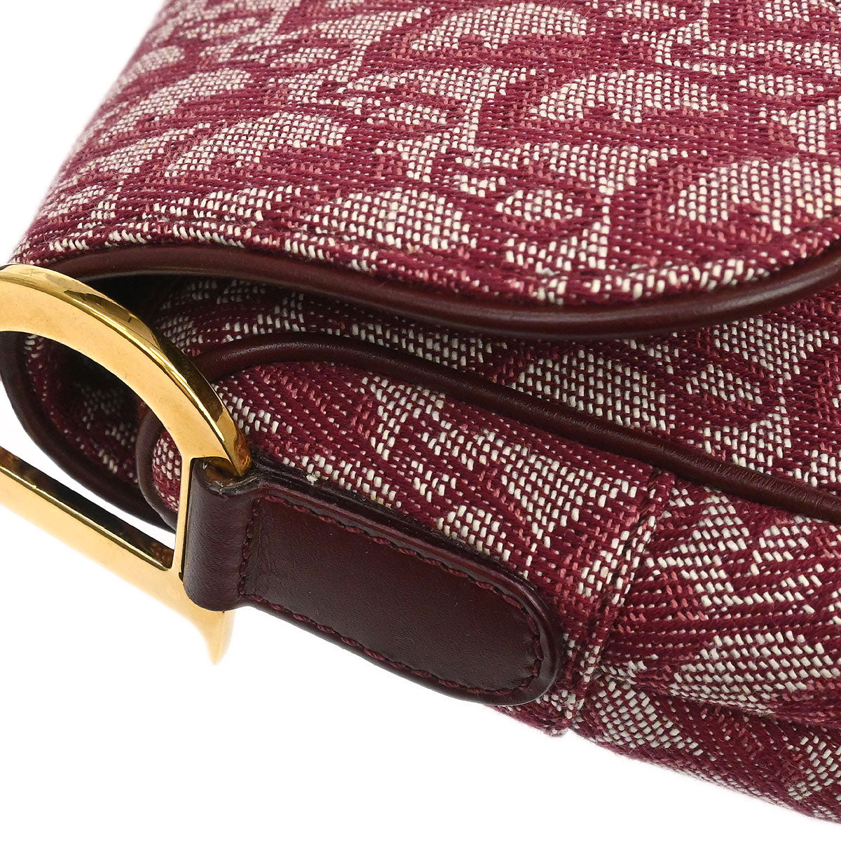 Christian Dior Bordeaux Trotter Saddle Handbag