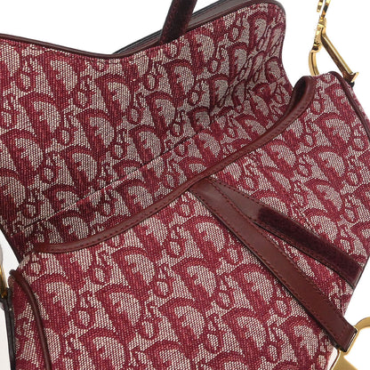 Christian Dior Bordeaux Trotter Saddle Handbag