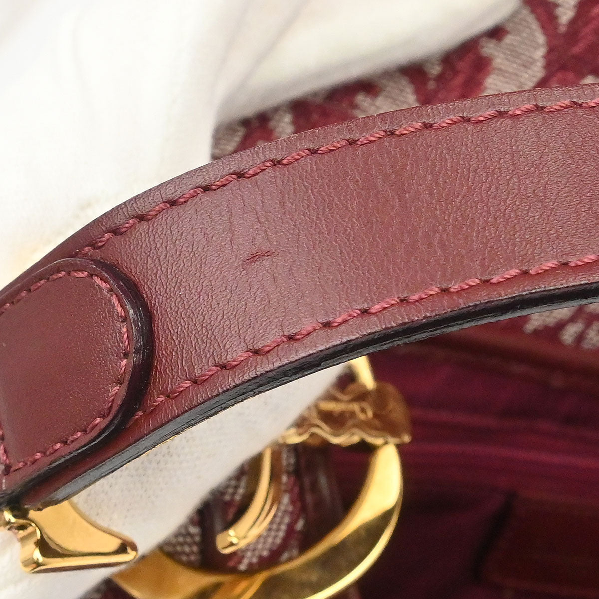 Christian Dior Bordeaux Trotter Saddle Handbag
