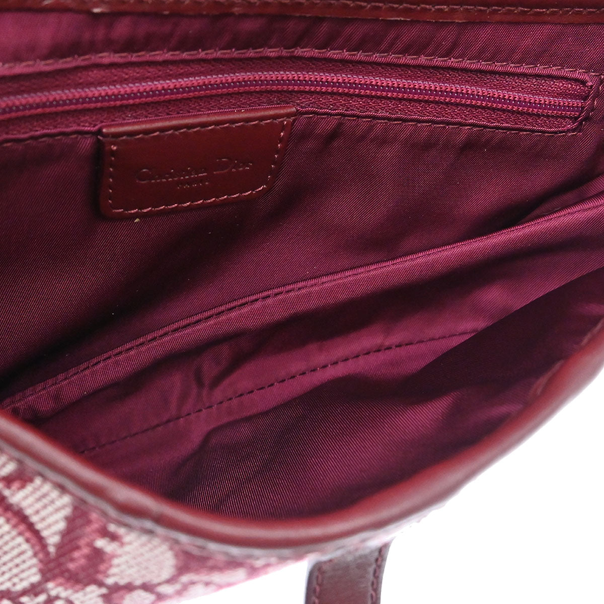 Christian Dior Bordeaux Trotter Saddle Handbag