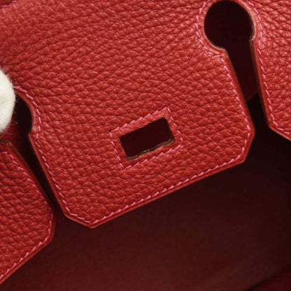 Hermes Vermillon Togo Birkin 25 Handbag