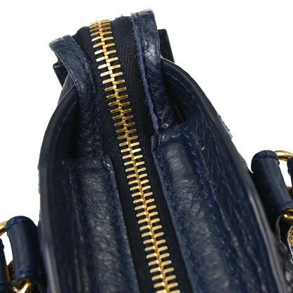Balenciaga Navy Lambskin The City Mini 2way Shoulder Handbag