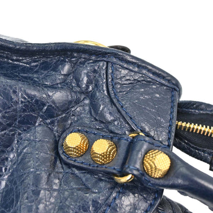 Balenciaga Navy Lambskin The City Mini 2way Shoulder Handbag