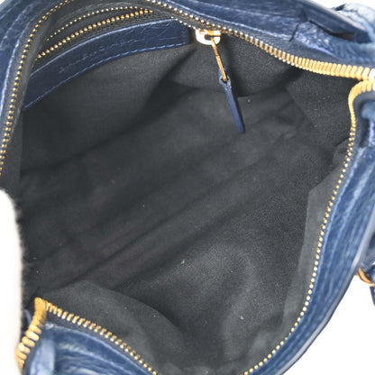 Balenciaga Navy Lambskin The City Mini 2way Shoulder Handbag