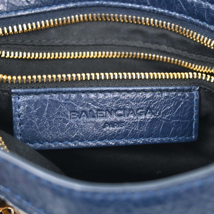 Balenciaga Navy Lambskin The City Mini 2way Shoulder Handbag