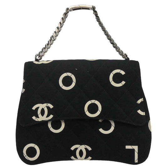 Chanel 1996-1997 Black Canvas Chain Handbag