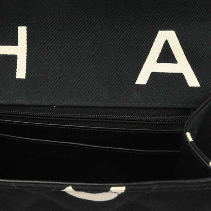 Chanel 1996-1997 Black Canvas Chain Handbag
