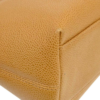 Chanel Beige Caviar Skin Tote Chain Shoulder Bag