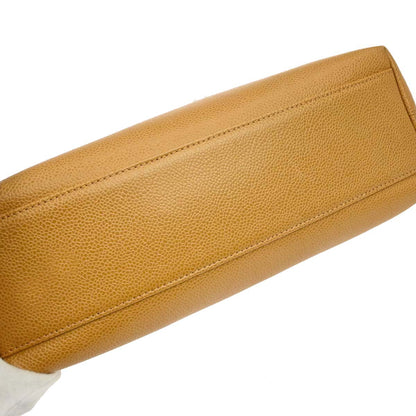 Chanel Beige Caviar Skin Tote Chain Shoulder Bag