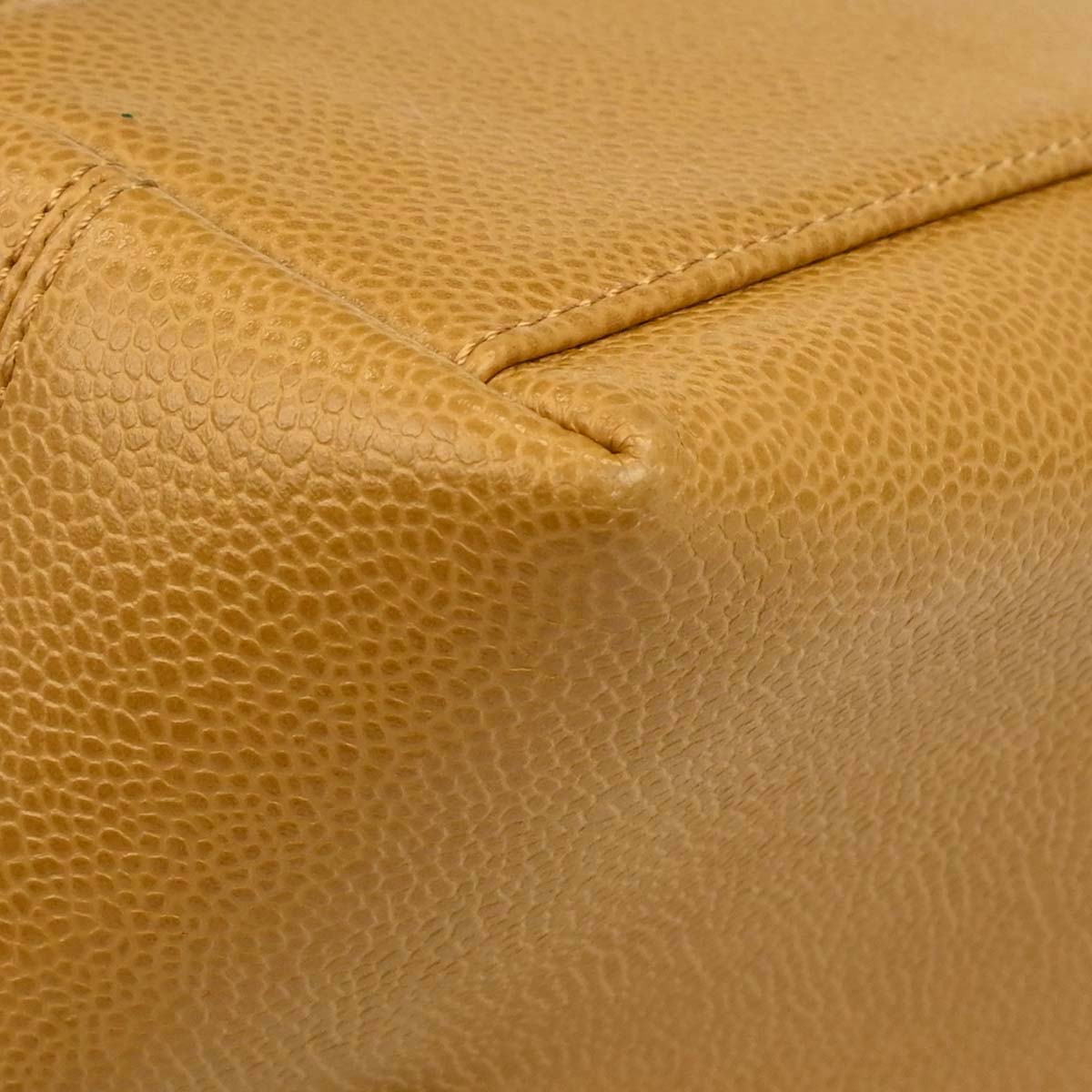 Chanel Beige Caviar Skin Tote Chain Shoulder Bag