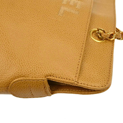 Chanel Beige Caviar Skin Tote Chain Shoulder Bag