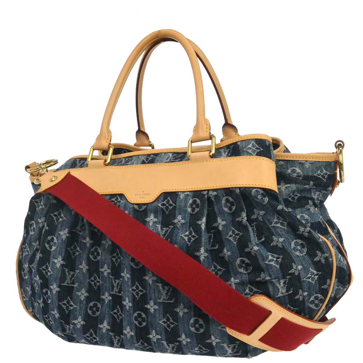 Louis Vuitton Blue Monogram Denim Cabas Raye GM 2way Shoulder Tote M95336