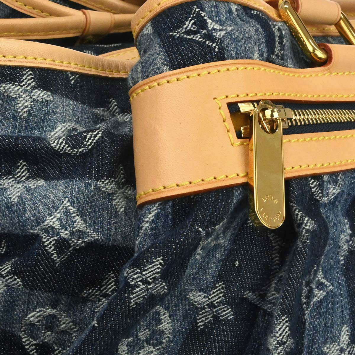 Louis Vuitton Blue Monogram Denim Cabas Raye GM 2way Shoulder Tote M95336