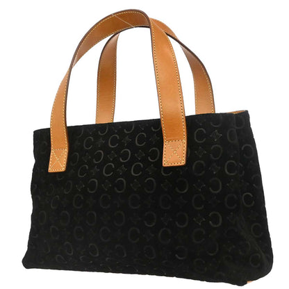 Celine Black Suede C Macadam Tote Handbag