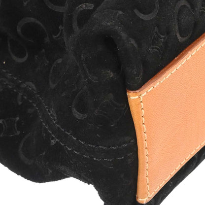 Celine Black Suede C Macadam Tote Handbag