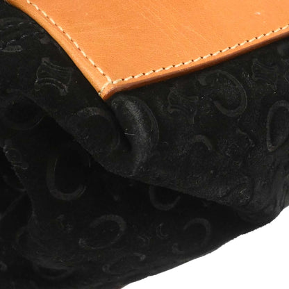 Celine Black Suede C Macadam Tote Handbag