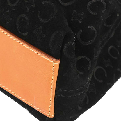 Celine Black Suede C Macadam Tote Handbag