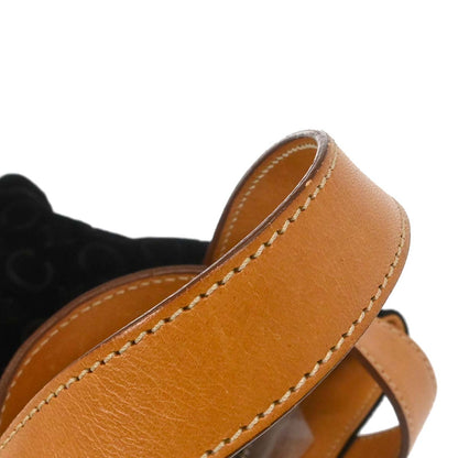 Celine Black Suede C Macadam Tote Handbag