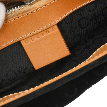 Celine Black Suede C Macadam Tote Handbag