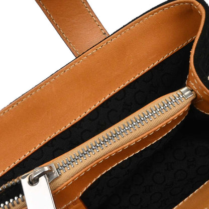 Celine Black Suede C Macadam Tote Handbag
