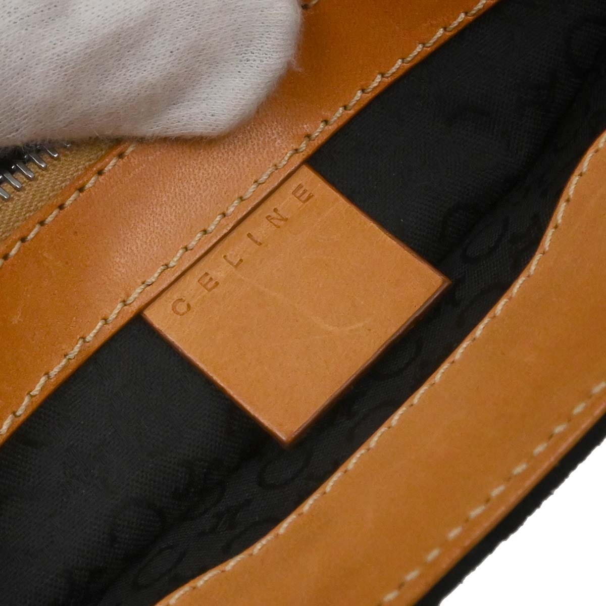 Celine Black Suede C Macadam Tote Handbag