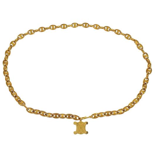 Celine Macadam Chain Belt Gold