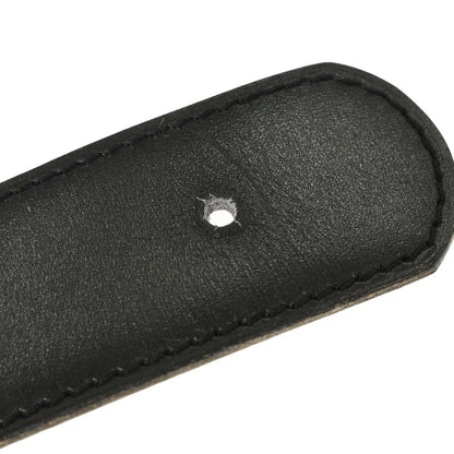 Hermes Black Box Calf Dolphin Reversible Belt #70 Small Good