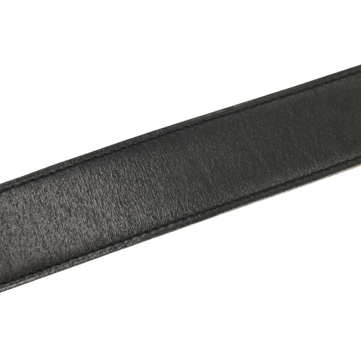 Hermes Black Box Calf Dolphin Reversible Belt #70 Small Good