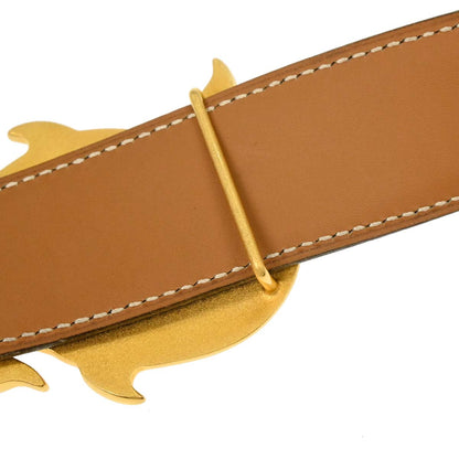 Hermes Black Box Calf Dolphin Reversible Belt #70 Small Good
