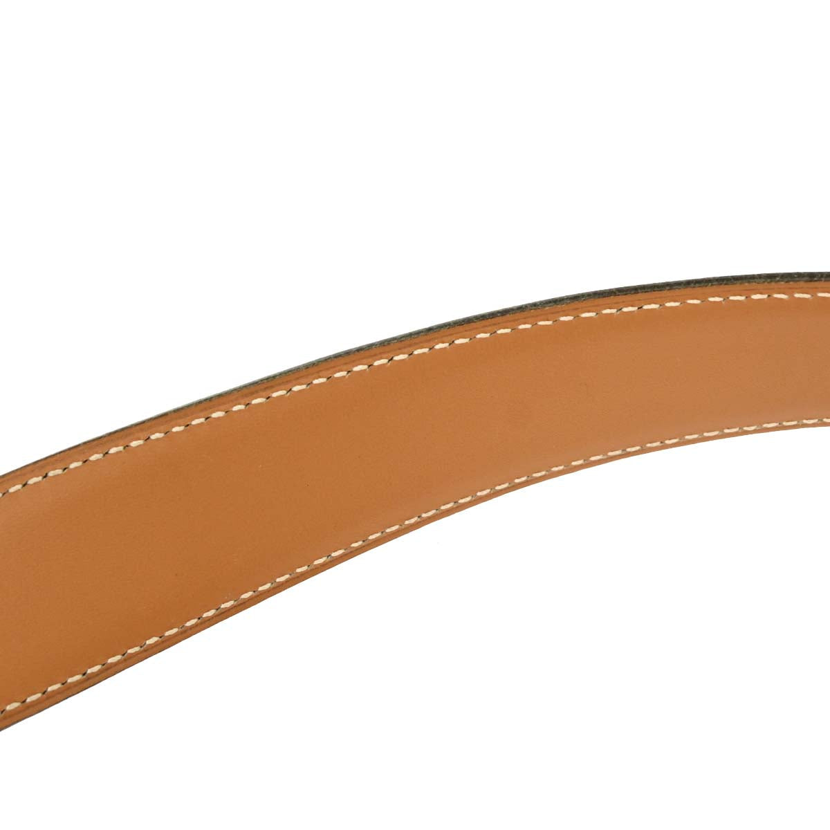 Hermes Black Box Calf Dolphin Reversible Belt #70 Small Good