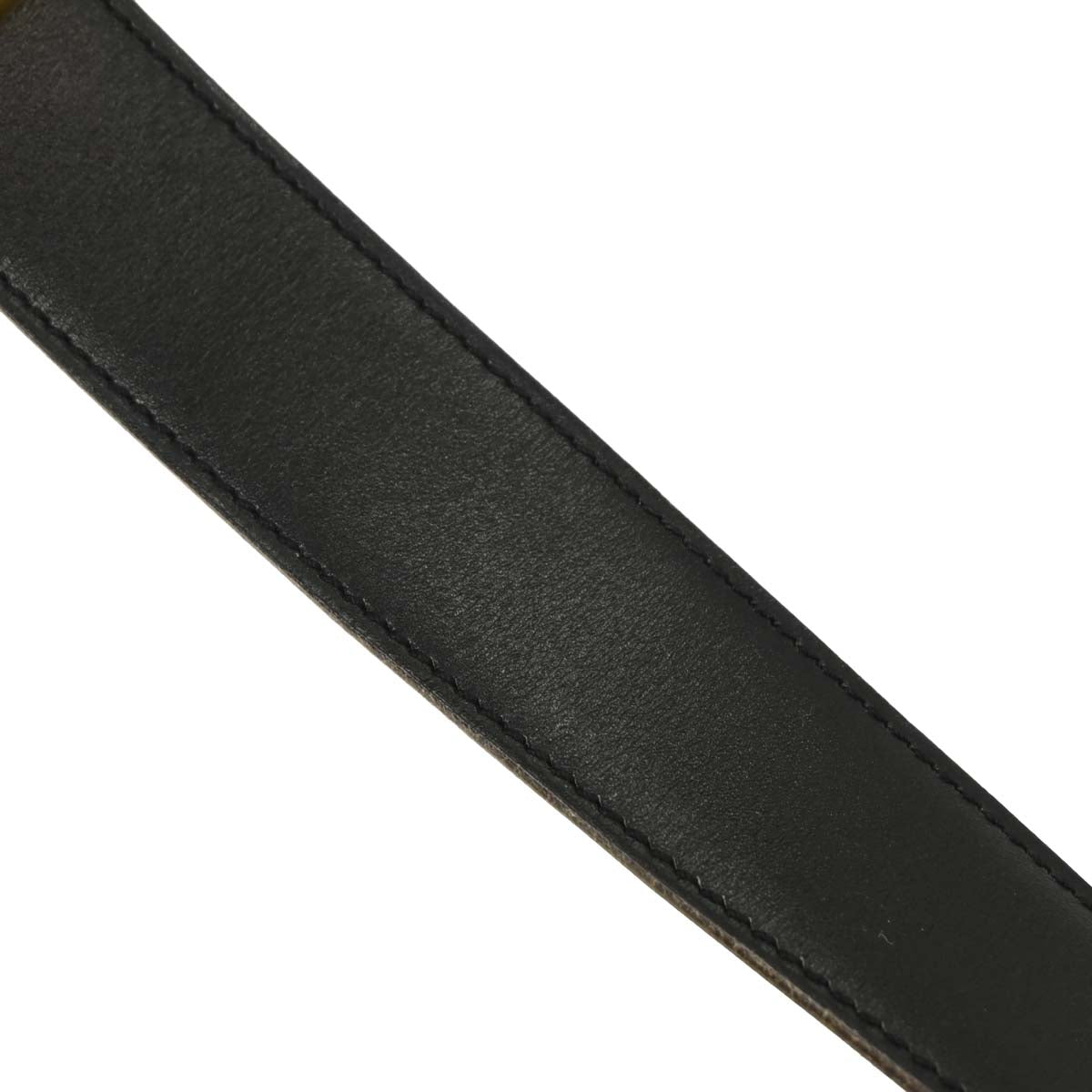 Hermes Black Box Calf Dolphin Reversible Belt #70 Small Good