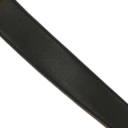 Hermes Black Box Calf Dolphin Reversible Belt #70 Small Good