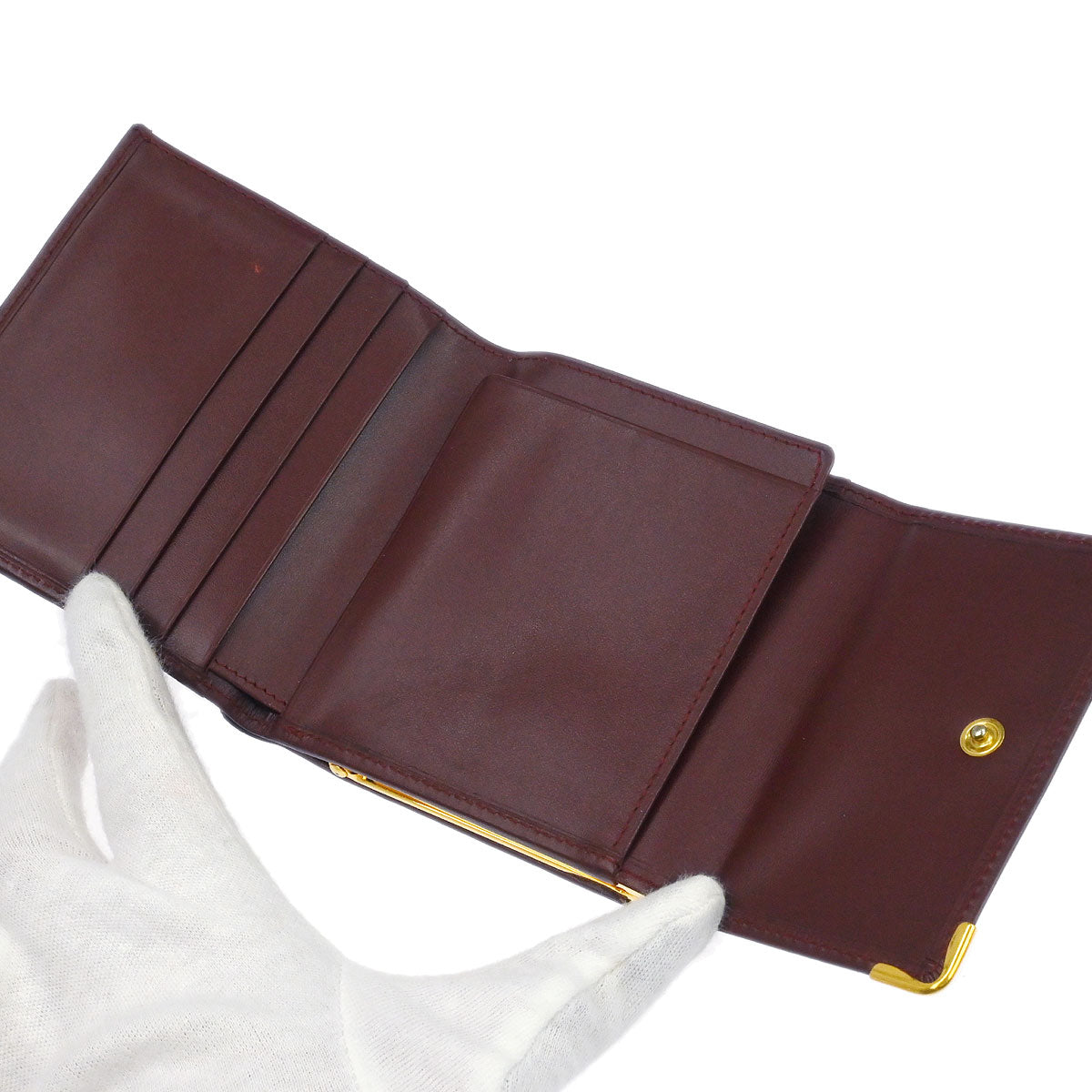 Cartier Must de Cartier Bordeaux Trifold Wallet