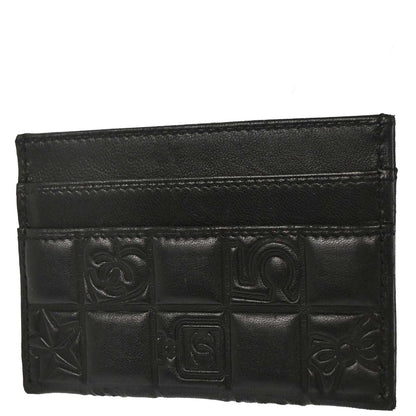 Chanel Black Lambskin Icon Cardholder Small Good