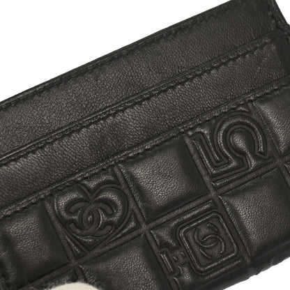 Chanel Black Lambskin Icon Cardholder Small Good