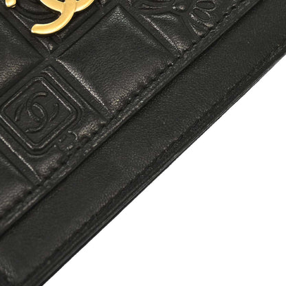 Chanel Black Lambskin Icon Cardholder Small Good