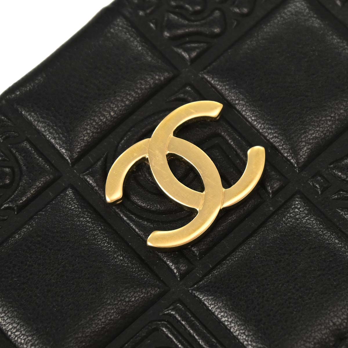 Chanel Black Lambskin Icon Cardholder Small Good
