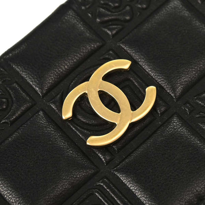 Chanel Black Lambskin Icon Cardholder Small Good