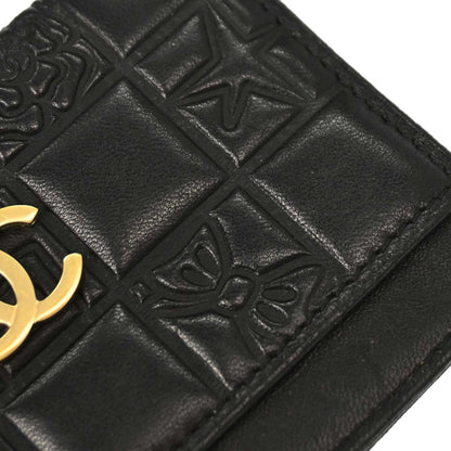 Chanel Black Lambskin Icon Cardholder Small Good