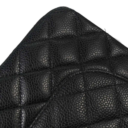 Chanel Black Calfskin Medium Classic Double Flap Shoulder Bag