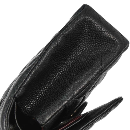 Chanel Black Calfskin Medium Classic Double Flap Shoulder Bag