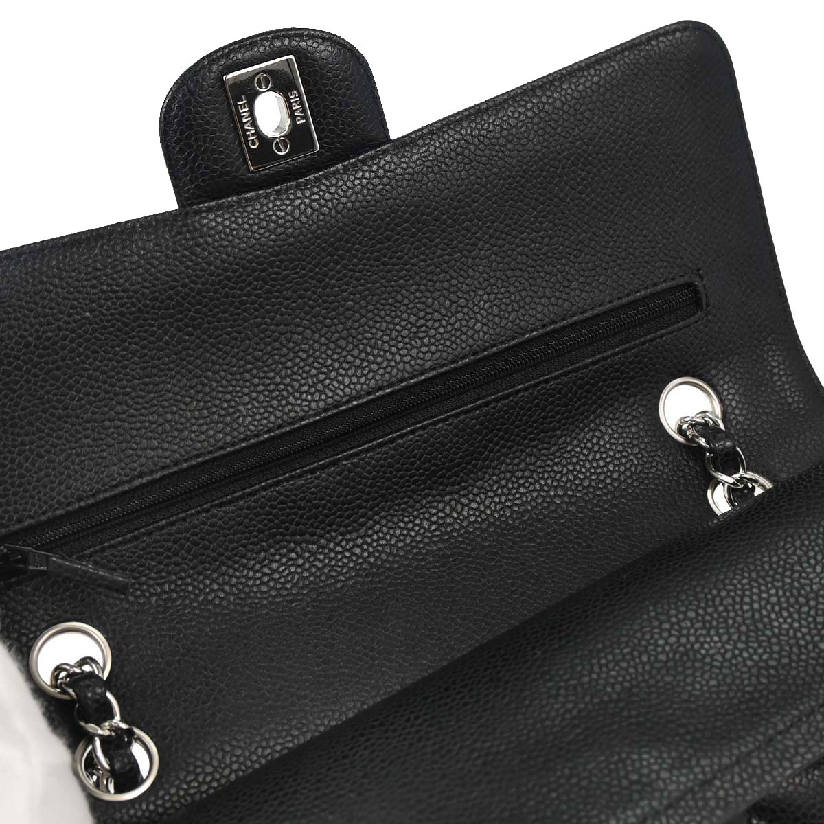 Chanel Black Calfskin Medium Classic Double Flap Shoulder Bag