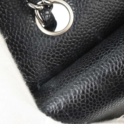 Chanel Black Calfskin Medium Classic Double Flap Shoulder Bag