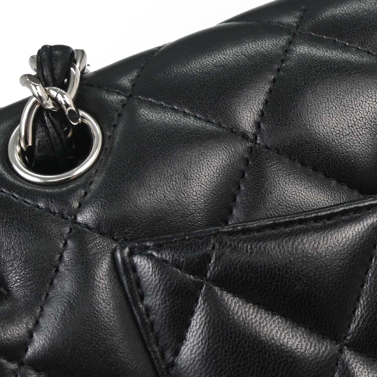 Chanel 2012-2013 Black Lambskin Jumbo Classic Double Flap Shoulder Bag