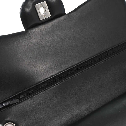 Chanel 2012-2013 Black Lambskin Jumbo Classic Double Flap Shoulder Bag
