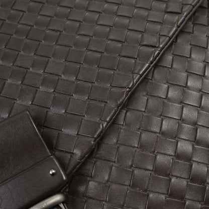 Bottega Veneta Brown Calfskin Intrecciato Briefcase Handbag