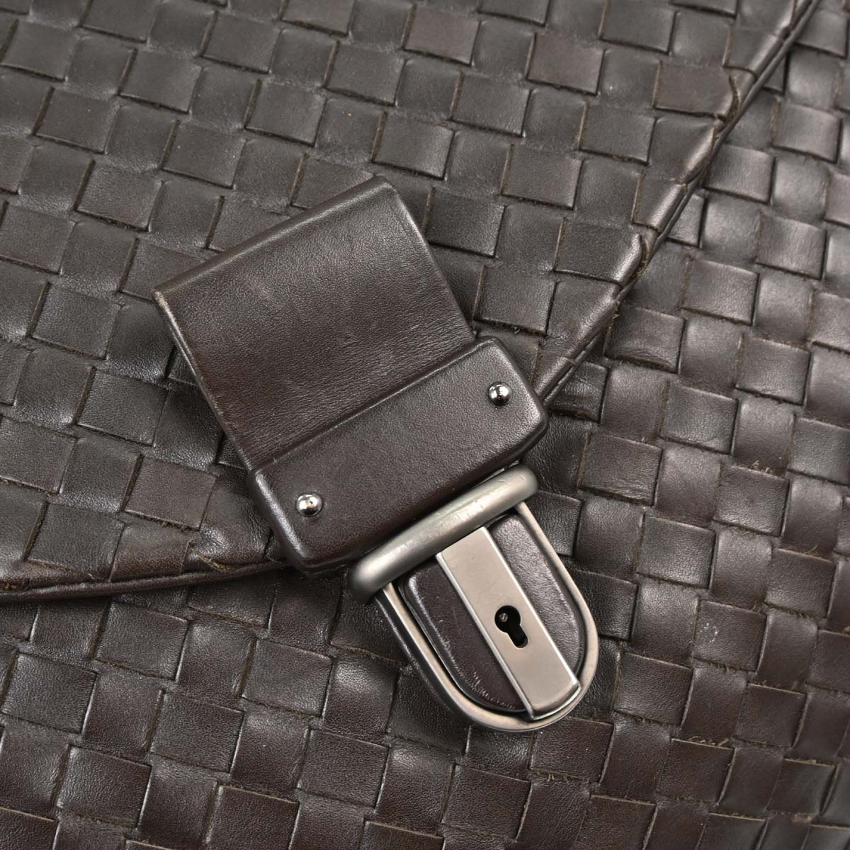 Bottega Veneta Brown Calfskin Intrecciato Briefcase Handbag