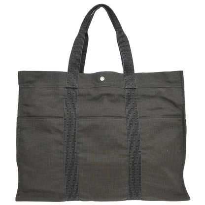 Hermes Gray Canvas Herline Tote TGM Handbag