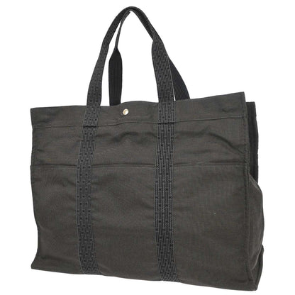 Hermes Gray Canvas Herline Tote TGM Handbag