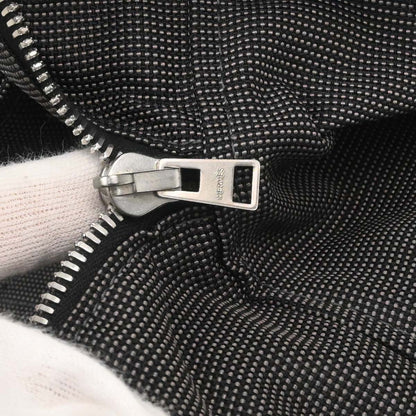Hermes Gray Canvas Herline Tote TGM Handbag